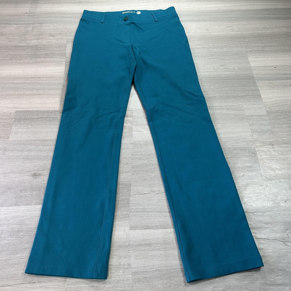 Betabrand Pants Womens M Blue Ponte Dress Bootcut Stretch Workwear Casual Office